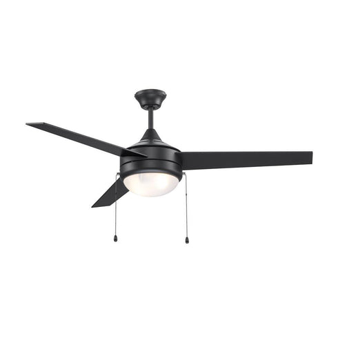 Trans Globe Cappleman 2 Light FAN E26 3 BLADES BK 2 Inch ROD in Black Finish Model: F-1023 BK