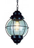 Trans Globe Catalina 13.5 Inch Hanging Lantern Light in Black Finish Model: 69903 BK