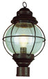 Trans Globe Catalina 15 Inch Post Mount Lantern Head in Black Finish Model: 69902 BK