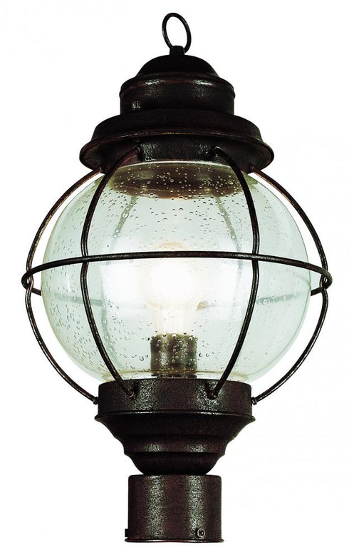 Trans Globe Catalina 19 Inch Post Mount Lantern Head in Black Finish Model: 69905 BK