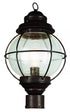Trans Globe Catalina 19 Inch Post Mount Lantern Head in Black Finish Model: 69905 BK
