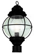 Trans Globe Catalina 19 Inch Post Mount Lantern Head in Black Finish Model: 69905 BK