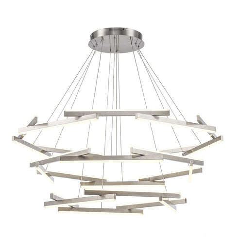 Trans Globe Celestia LED PENDANT 24 RODS 162W AG in Antique Gold Finish Model: MDN-1567 AG