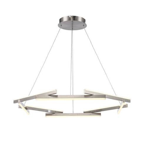 Trans Globe Celestia LED PENDANT 8 RODS 66W AG in Antique Gold Finish Model: MDN-1566 AG