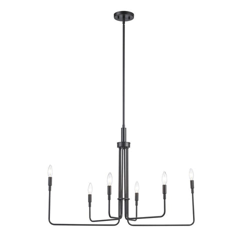 Trans Globe Charlotte 6 Light Candle Chandelier Model: 11316 BK