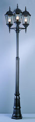 Trans Globe Classical 3 Light OUTDOOR POLE in Black Finish Model: 4995 BK