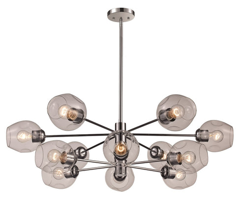 Trans Globe Clusters 12 Light PENDANT XIA CHAMPAGNE AG in Antique Gold Finish Model: PND-2127 AG