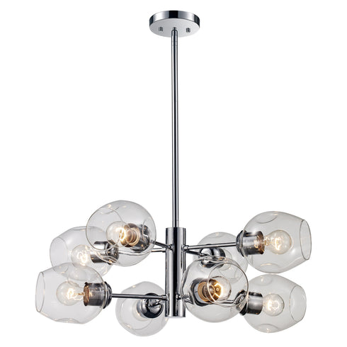 Trans Globe Clusters 8 Light PENDANT XIA CHAMPAGNE AG in Antique Gold Finish Model: PND-2125 AG