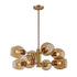 Trans Globe Clusters 8 Light PENDANT XIA CHAMPAGNE AG in Antique Gold Finish Model: PND-2125 AG