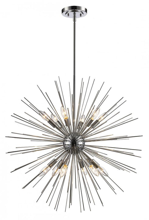 Trans Globe Collina 12 Light 12LT PENDANT STARBURST PC in Polished Chrome Finish Model: MDN-1453 PC