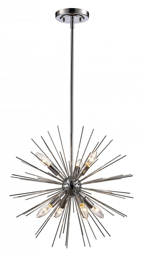Trans Globe Collina 7 Light 7LT PENDANT STARBURST PC in Polished Chrome Finish Model: MDN-1451 PC