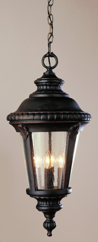 Trans Globe Commons 17 Inch Hanging Lantern in Black Finish Model: 5049 BK