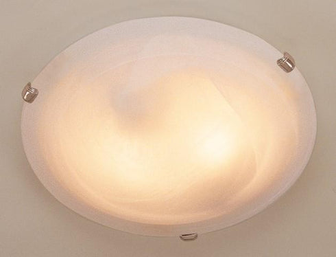 Trans Globe Cracka 15 Inch Flush Mount Indoor Ceiling Light in Brushed Nickel Finish Model: 58701 BN