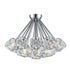 Trans Globe Crystal Court 19 Light Semi Flush Mount in Antique Gold Finish Model: 11739 AG