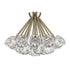 Trans Globe Crystal Court 19 Light Semi Flush Mount in Antique Gold Finish Model: 11739 AG