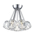 Trans Globe Crystal Court 7 Light Semi Flush Mount in Antique Gold Finish Model: 11737 AG