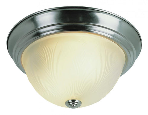 Trans Globe Del Mar 11 Inch Flush Mount Ceiling Light in Brushed Nickel Finish Model: 58800 BN