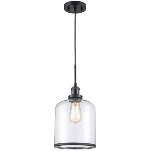 Trans Globe Dorina Single Light Clear Glass Mini Pendant Model: PND-2184 BK