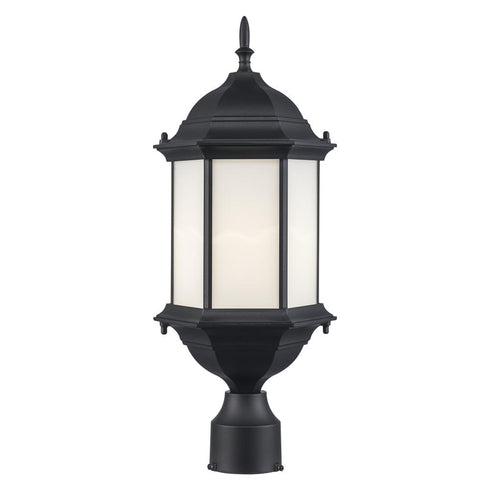 Trans Globe Eldlight 1 Light Outdoor Post Lamp in Black Finish Model: 51634 BK