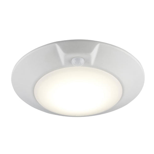 Trans Globe Elm 7.5 Inch DISK 14W 5CCT MOTION SENSOR WH in White Finish Model: LED-40030-MS WH