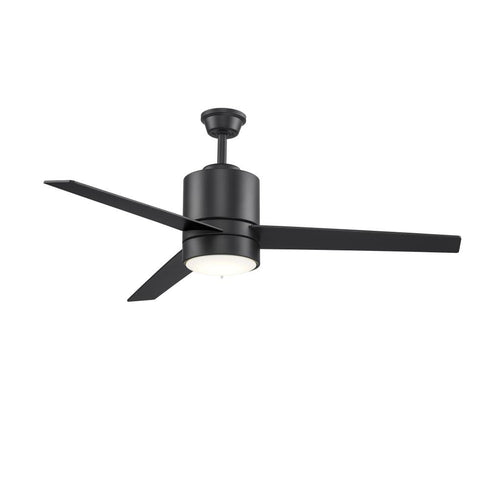 Trans Globe Finnley LED FAN 3 BLADES With WALL CONTR 4 Inch ROD in Black Finish Model: F-1018 BK