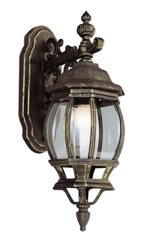 Trans Globe Francisco 1 Light WALL SML DOWN OUTD FRENCH in Black Finish Model: 4053 BK