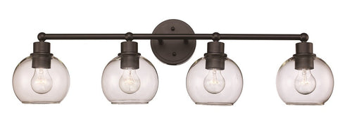 Trans Globe Grand Collection 4 Light Globe Shaded Vanity Model: 22224 BK