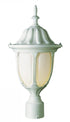 Trans Globe Hamilton 1 Light POST MED OUTD OPAL GLASS in Black Finish Model: 4042 BK