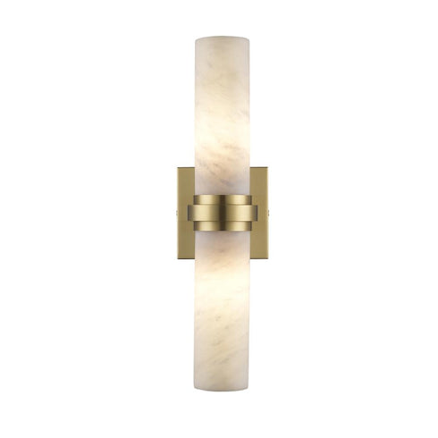Trans Globe Isla 2 Light Spanish Alabaster Wall Sconce in Antique Gold Finish Model: 22690 AG