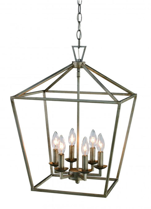 Trans Globe Lacey 16 Inch Pendant Style Cage Chandelier Model: 10266 ASL