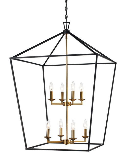 Trans Globe Lacey 26 Inch Pendant Style Cage Chandelier Model: 10265 PC/BK