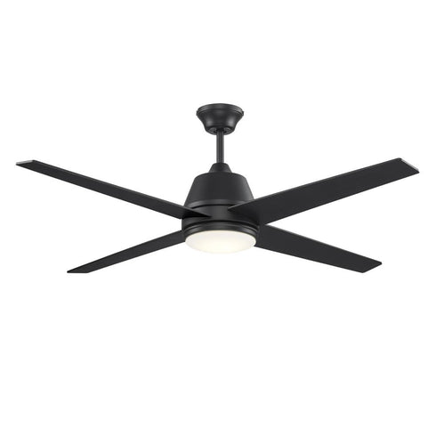 Trans Globe Mammoth 52 Inch LED FAN 4 BLADE BK 2 Inch ROD in Black Finish Model: F-1026 BK