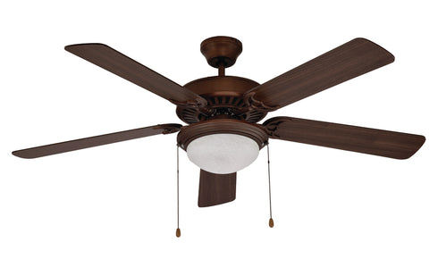 Trans Globe Mateo 1 Light FAN With LIGHT KIT E26 BN 2 Inch ROD in Brushed Nickel Finish Model: F-1022 BN