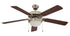 Trans Globe Mateo 1 Light FAN With LIGHT KIT E26 BN 2 Inch ROD in Brushed Nickel Finish Model: F-1022 BN