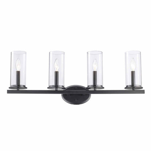 Trans Globe Meadowlark 4 Light Shaded Vanity Bar Model: 71734 BK