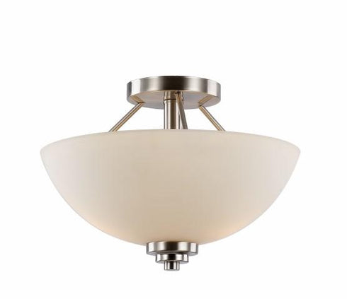 Trans Globe Mod Pod 2 Light 13.5 in. Semi Flush Ceiling Light in Brushed Nickel Finish Model: 70527 BN