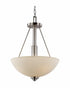Trans Globe Mod Pod 3 Light Glass Bowl Pendant in Brushed Nickel Finish Model: 70528 BN