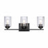 Trans Globe Mod Pod 3 Light Glass Drum Shaded Vanity Bar Model: 80523 BN