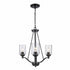 Trans Globe Mod Pod 3 Light Single Tier Glass Shaded Model: 80525-3 BK