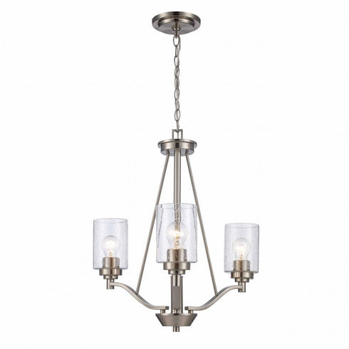 Trans Globe Mod Pod 3 Light Single Tier Glass Shaded Model: 80525-3 BK