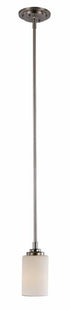 Trans Globe Mod Pod Indoor Mini Glass Drum Pendant Light in Brushed Nickel Finish Model: 70520 BN
