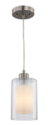 Trans Globe Modesto Collection Dual Cylinder Glass Shade Model: PND-2178 BN