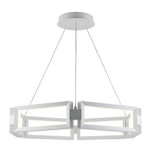 Trans Globe Mythos 30 Inch LED PENDANT RECTANGLE LINK in Black Finish Model: MDN-1589 BK