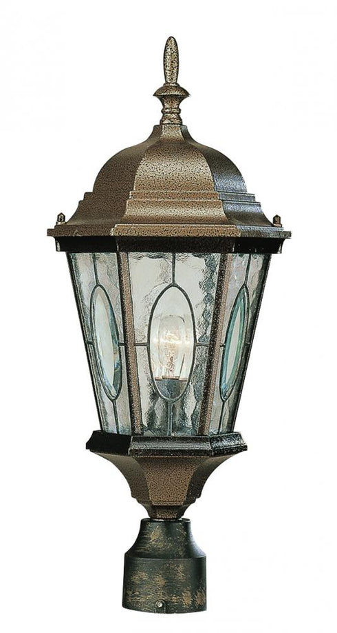 Trans Globe One Light Black Gold Water Clear Oval Window Model: 4716 BG