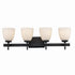 Trans Globe Oxnard 4 Light Reversible Shaded Vanity Light Model: 22294 BK