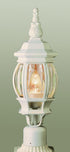 Trans Globe Parsons 1 Light SMALL POST MOUNT OUTD BEVE in Black Finish Model: 4060 BK