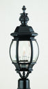 Trans Globe Parsons 3 Light MED POST MOUNT OUTD BEVELE in Black Finish Model: 4061 BK
