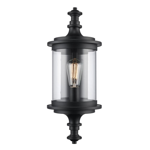 Trans Globe PathLume 1 Light Outdoor Wall Sconce in Black Finish Model: 51700 BK