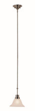 Trans Globe Perkins 1 Light Indoor Mini Pendant with Glass Bell Shade in Brushed Nickel Finish Model: 6548 BN