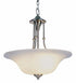 Trans Globe Perkins 3 Light Indoor Glass Bowl Pendant with Chain Brushed Nickel Finish Model: 6543 BN
